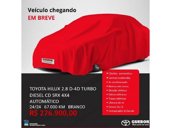 TOYOTA HILUX 2.8 D-4D TURBO DIESEL CD SRX 4X4 AUTOMÁTICO